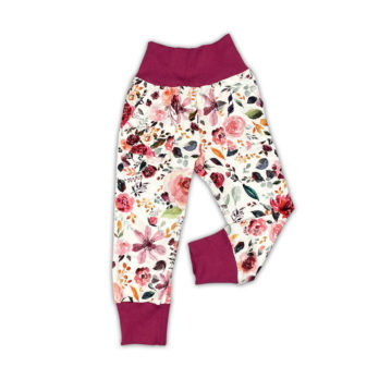 Bündchenhose Toni, Watercolor Flowers BIO