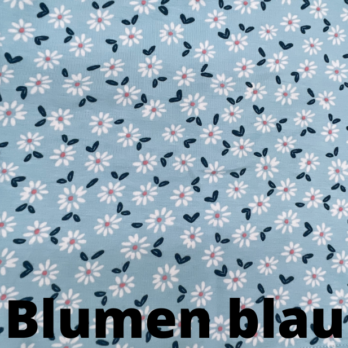 Bündchenhose Toni, BIO blaue Blümchen 92, 98