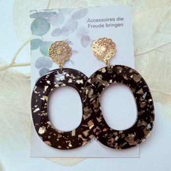 Ohrringe Schwarz/Gold