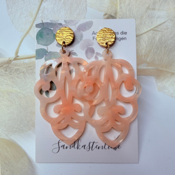 Ohrringe Barock XXL Rosé