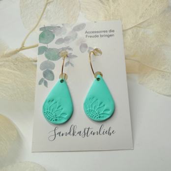 Ohrringe Mint Sonnenblume Creole