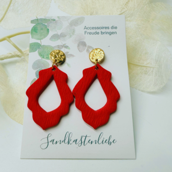 Ohrringe Oriental rot